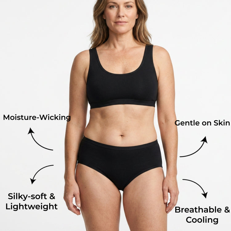 Bamboo-Fiber Ultra-Soft & Breathable Panties (Hipster)
